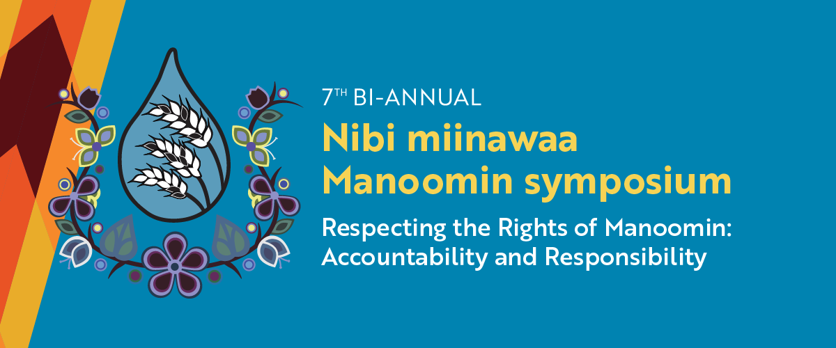 Nibi Manoomin Symposium graphic.