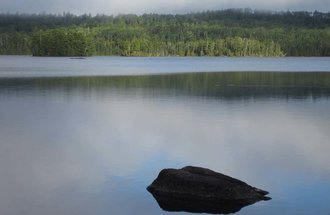 Morning fog in the Boundary Waters Canoe Area Wilderness.